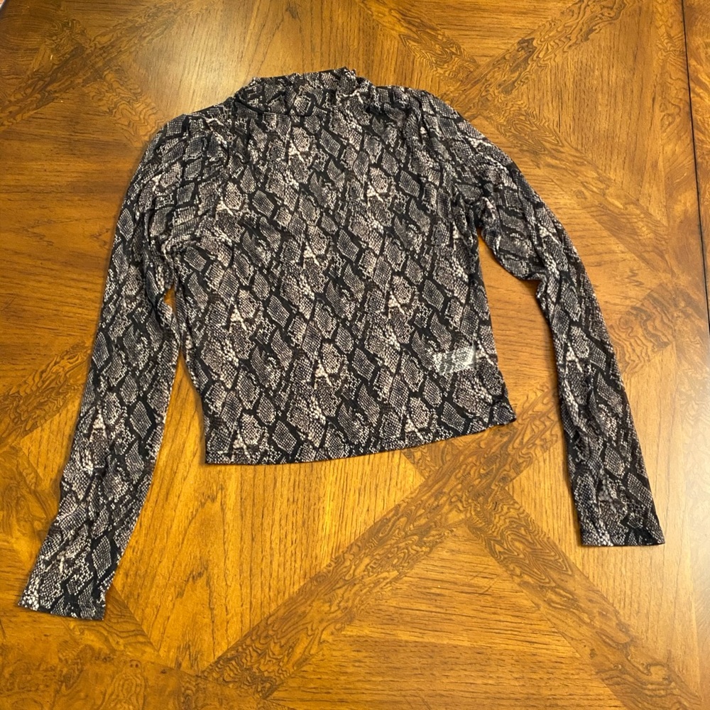 See-through Crop Shirt Size Medium